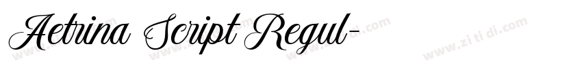 Aetrina Script Regul字体转换